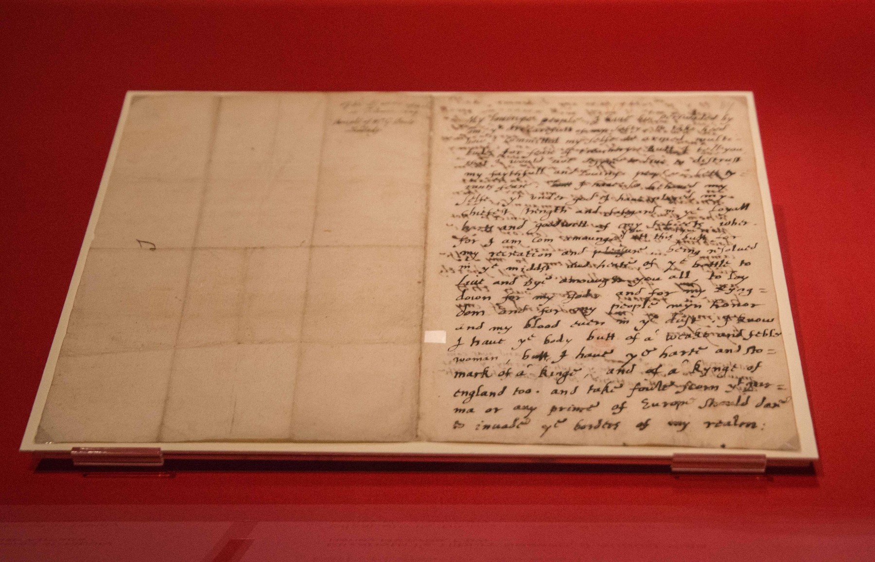 Der Brief, der von Maria, der Königin von Schottland, vor